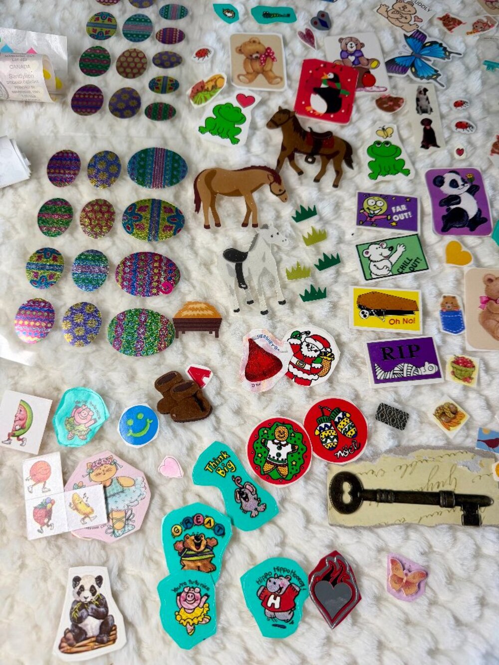 Vintage Assorted Sticker Lot- Holidays, Animals and more!